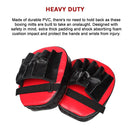 2 x Thai Boxing Punch Focus Gloves Kit Training Red & Black-10