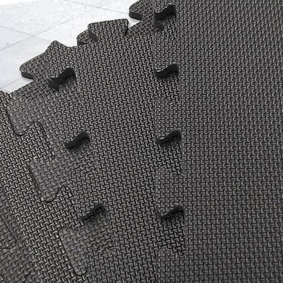 4 Tiles EVA Interlocking Gym Floor Mats – Home Fitness Puzzle Exercise Mat Set