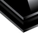 Toughened 60cm x 70cm Black Glass Kitchen Splashback-4