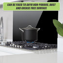 Toughened 90cm x 75cm Black Glass Kitchen Splashback-8