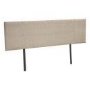 Linen Fabric King Bed Headboard Bedhead - Beige-1
