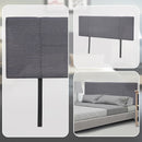 Linen Fabric Double Bed Headboard Bedhead - Grey-7