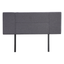 Linen Fabric Double Bed Headboard Bedhead - Grey-5