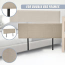 Linen Fabric Double Bed Headboard Bedhead - Beige-9