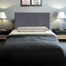 Linen Fabric Single Bed Headboard Bedhead - Grey-2