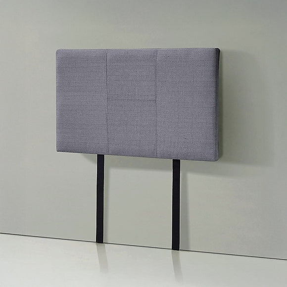 Linen Fabric Single Bed Headboard Bedhead - Grey