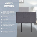 Linen Fabric Single Bed Headboard Bedhead - Grey-10