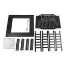 18" Square Metal Fire Pit Outdoor Heater-6