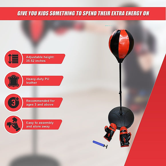 Kids Boxing Punching Bag Set – Children’s Training Gloves & Fitness Stand