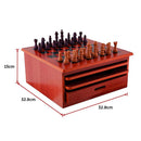10 in 1 Wooden Chess Board Games Slide Out Checkers House Unit Set-11