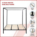 4 Four Poster King Bed Frame-3