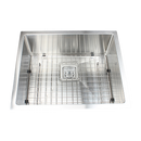 550x455mm Handmade 1.5mm Stainless Steel Undermount / Topmount Kitchen Sink with Square Waste-5