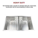 835x505mm Handmade 1.5mm Stainless Steel Undermount / Topmount Kitchen Sink with Square Waste-8
