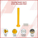 Yellow Heavy Duty Steel Bollard Post-3