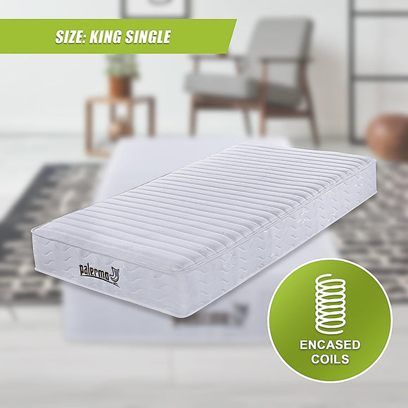 Contour Encased Coil King Single Mattress – Hybrid Support with CertiPUR-US® Certified Foam Comfort Layers