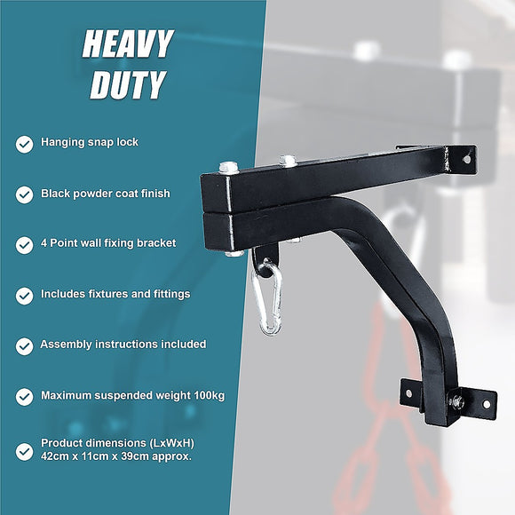 Heavy Duty Punch Bag Wall Bracket – Steel Boxing Bag Holder for Home Gym