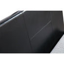 King Single PU Leather Bed Frame Black-7