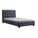 King Single PU Leather Deluxe Bed Frame Black-1