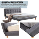 King Linen Fabric Deluxe Bed Frame Grey-9