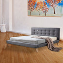 King Linen Fabric Deluxe Bed Frame Grey-7