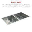 865x440mm Handmade Stainless Steel Undermount / Topmount Kitchen Sink with Waste-9