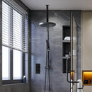 Shower Head Arm Wall Connector Electroplated Matte Black Finish-2