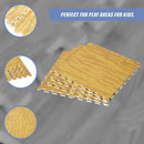 12 Tiles EVA Fitness Home Yoga Gym Interlocking Floor Puzzle Mat - Wood Colour-6