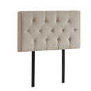 Linen Fabric Single Bed Deluxe Headboard Bedhead - Beige-1
