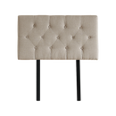 Linen Fabric Single Bed Deluxe Headboard Bedhead - Beige-8