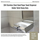 304 Stainless Steel Hand Paper Towel Dispenser Holder Toilet Heavy Duty-9