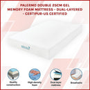 Double 25cm Gel Memory Foam Mattress – Dual-Layered Comfort with CertiPUR-US® Certified Foam-4