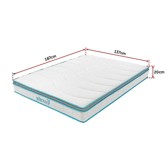 Double 20cm Hybrid Mattress – Memory Foam and Innerspring Support