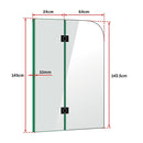 900 x 1450mm Frameless Bath Panel 10mm Glass Shower Screen By Della Francesca-5