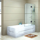 1200 x 1450mm Frameless Bath Panel 10mm Glass Shower Screen By Della Francesca-2