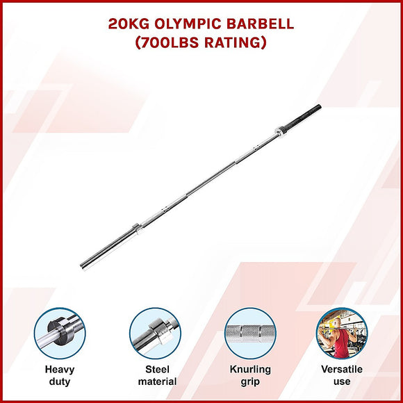 20kg Olympic Barbell (700lbs Rating)