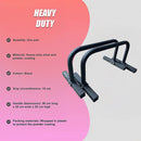 Steel Parallette Bars for Push Ups, Dips & Calisthenics Home Strength Training-8