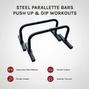 Steel Parallette Bars for Push Ups, Dips & Calisthenics Home Strength Training-10