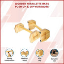 Wooden Parallette Bars Push Up & Dip Workouts-3