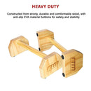 Wooden Parallette Bars Push Up & Dip Workouts-10