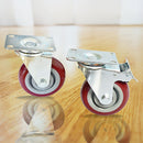 4 x 4" Heavy Duty PU Swivel Castor Wheels With Brake-12