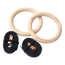 235mm Wooden Gymnastic Rings – Olympic Gym Strength Training & Fitness-1