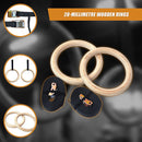 235mm Wooden Gymnastic Rings – Olympic Gym Strength Training & Fitness-7