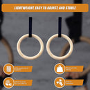 235mm Wooden Gymnastic Rings – Olympic Gym Strength Training & Fitness-8