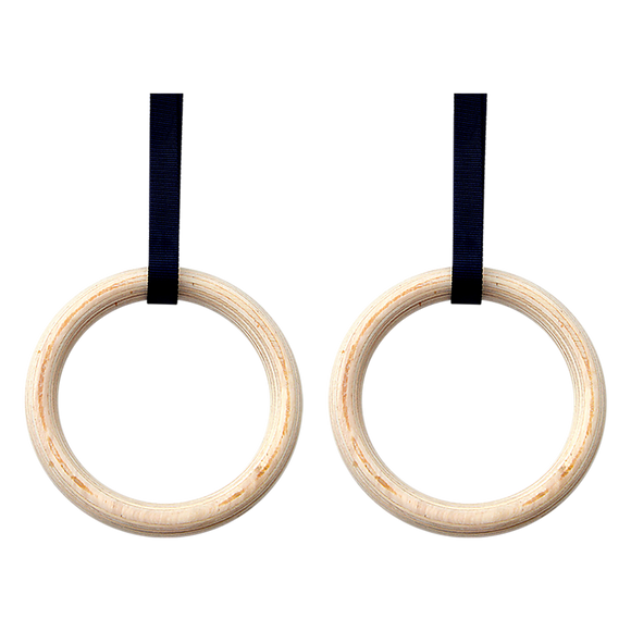 235mm Wooden Gymnastic Rings – Olympic Gym Strength Training & Fitness