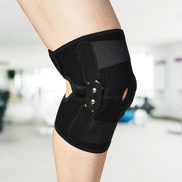 Hinged Full Knee Support Brace Protection Arthritis Injury Sports - 0