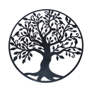 Black Tree of Life Wall Art Hanging Metal Iron Sculpture Garden 60cm-1