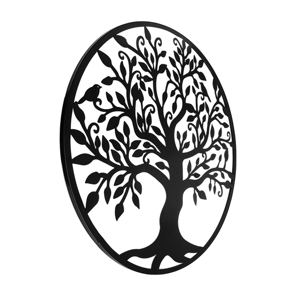 Black Tree of Life Wall Art Hanging Metal Iron Sculpture Garden 99cm