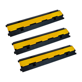 3pcs 2-Cable Rubber Electrical Wire Cover Heavy Duty Protector Dual Channel - 0