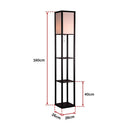 Shelf Floor Lamp - Shade Diffused Light Source with Open-Box Shelves-8