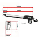 500KG 20W Solar Single Swing Auto Motor Remote Gate Opener-9